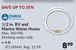 Princess Auto 4 ft 1/2 in. RV and Marine Water Hoses offer