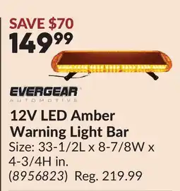 Princess Auto 12V LED Amber Warning Light Bar offer