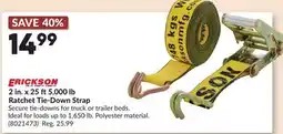 Princess Auto 2 in. x 25 ft5,000 lb Ratchet Tie-Down Strap offer