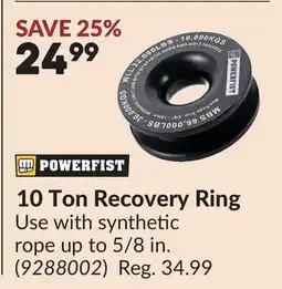 Princess Auto 10 Ton Recovery Ring offer