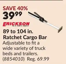Princess Auto 89 to 104 in. Ratchet Cargo Bar offer