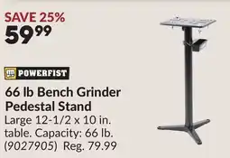 Princess Auto 66 lb Bench Grinder Pedestal Stand offer