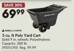 Princess Auto 5 cu. ftPoly Yard Cart offer