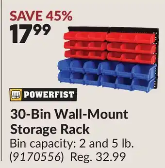Princess Auto 30-Bin Wall-Mount Storage Rack offer