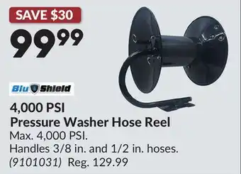 Princess Auto 4,000 PSI Pressure Washer Hose Reel offer