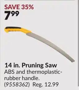 Princess Auto 14 in. Pruning Saw offer