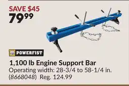Princess Auto 1,100 lb Engine Support Bar offer