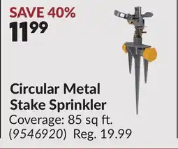 Princess Auto Circular Metal Stake Sprinkler offer