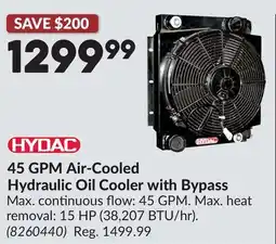 Princess Auto 45 GPM Air-Cooled Hydraulic Oil Cooler with Bypass offer