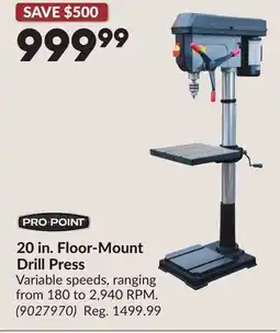 Princess Auto 20 in. Floor-Mount Drill Press offer