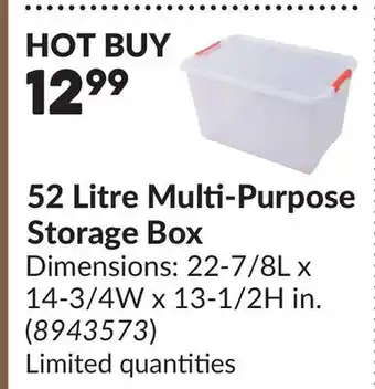 Princess Auto 52 Litre Multi-Purpose Storage Box offer