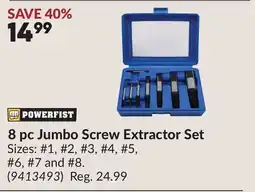 Princess Auto 8 pc Jumbo Screw Extractor Set offer