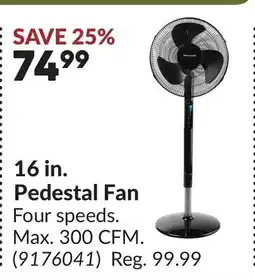 Princess Auto 16 in. Pedestal Fan offer