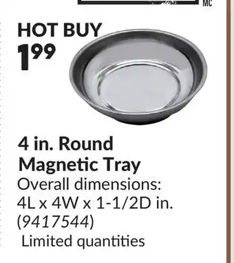 Princess Auto 4 in. Round Magnetic Tray offer