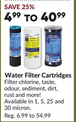 Princess Auto Water Filter Cartridges offer