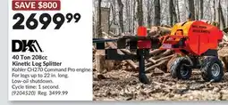 Princess Auto 40 Ton 208cc Kinetic Log Splitter offer