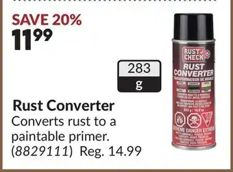 Princess Auto Rust Converter offer