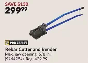 Princess Auto Rebar Cutter and Bender offer