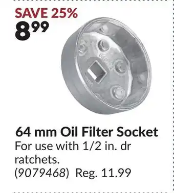 Princess Auto 64 mm Oil Filter Socket offer
