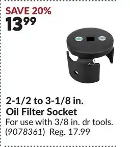 Princess Auto 2-1/2 to 3-1/8 in. Oil Filter Socket offer