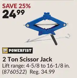 Princess Auto 2 Ton Scissor Jack offer