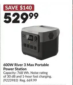Princess Auto 600W River 3 Max Portable Power Station offer