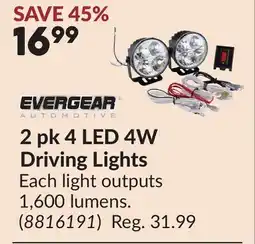 Princess Auto 2 pk 4 LED 4W Driving Lights offer