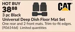 Princess Auto 3 pc Black Universal Deep Dish Floor Mat Set offer
