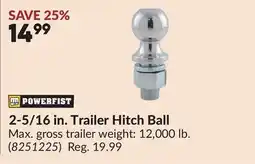 Princess Auto 2-5/16 in. Trailer Hitch Ball offer