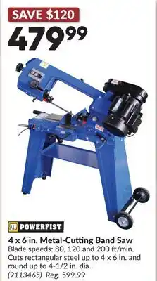 Princess Auto 4 x 6 in. Metal-Cutting Band Saw offer