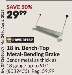 Princess Auto 18 in. Bench-Top Metal-Bending Brake offer