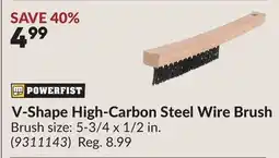 Princess Auto V-Shape High-Carbon Steel Wire Brush offer