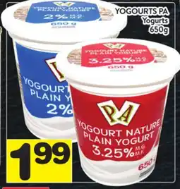 Supermarché PA YOGOURTS PA / Yogurts offer