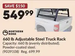 Princess Auto 660 lb Adjustable Steel Truck Rack offer
