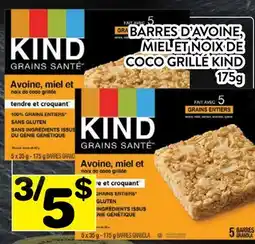 Supermarché PA BARRES D'AVOINE, MIEL ET NOIX DE COCO GRILLÉ KIND offer