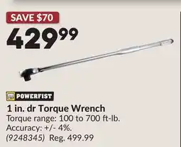 Princess Auto 1 in. dr Torque Wrench offer