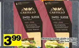 Supermarché PA FROMAGE SUISSE LÉGÈR CASTELLO / Light Swiss Cheese offer