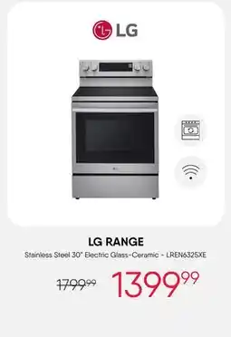 Meubles RD Range LG - Stainless Steel 30 Electric Glass-Ceramic - LREN6325XE offer