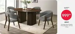 Meubles RD Ashley - Extendable Round Pedestal Dining Table (48 to 83) with 4 Chairs offer