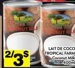 Supermarché PA LAIT DE COCO TROPICAL FARM / Coconut Milk offer