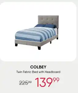 Meubles RD Colbey - Twin Linen Bed with Headboard (39) offer