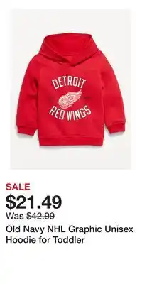 Old Navy Old Navy NHL Graphic Unisex Hoodie for Toddler offer