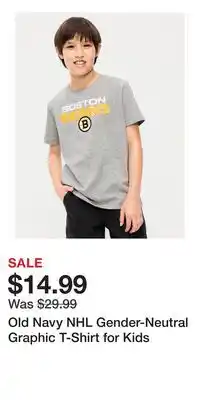 Old Navy Old Navy NHL Gender-Neutral Graphic T-Shirt for Kids offer