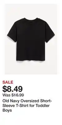 Old Navy Old Navy Oversized Short-Sleeve T-Shirt for Toddler Boys offer