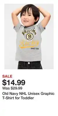 Old Navy Old Navy NHL Unisex Graphic T-Shirt for Toddler offer