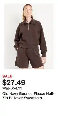 Old Navy Old Navy Bounce Fleece Half-Zip Pullover Sweatshirt offer