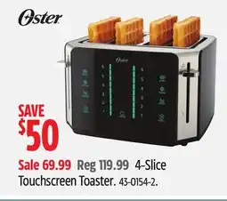 Canadian Tire OSTER 4-Slice Touchscreen Toaster offer
