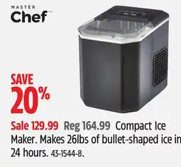 Canadian Tire MASTER CHEF Compact Ice Maker offer