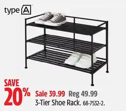 Canadian Tire Type A 3-Tier Shoe Rack offer