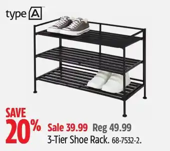Canadian Tire Type A 3-Tier Shoe Rack offer